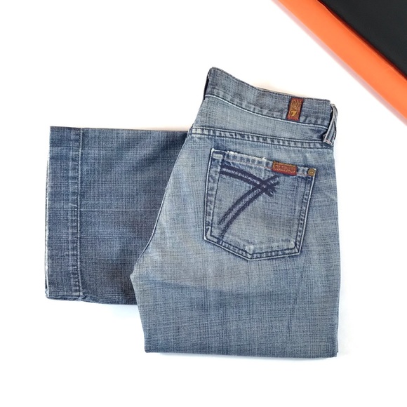 7 For All Mankind Denim - 7 For All Mankind Cropped Dojo Jeans Size 26